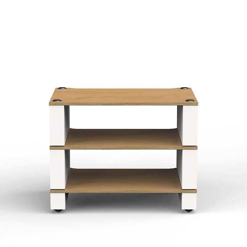 3-Shelf Collection in Natural Ash Plywood / Satin White