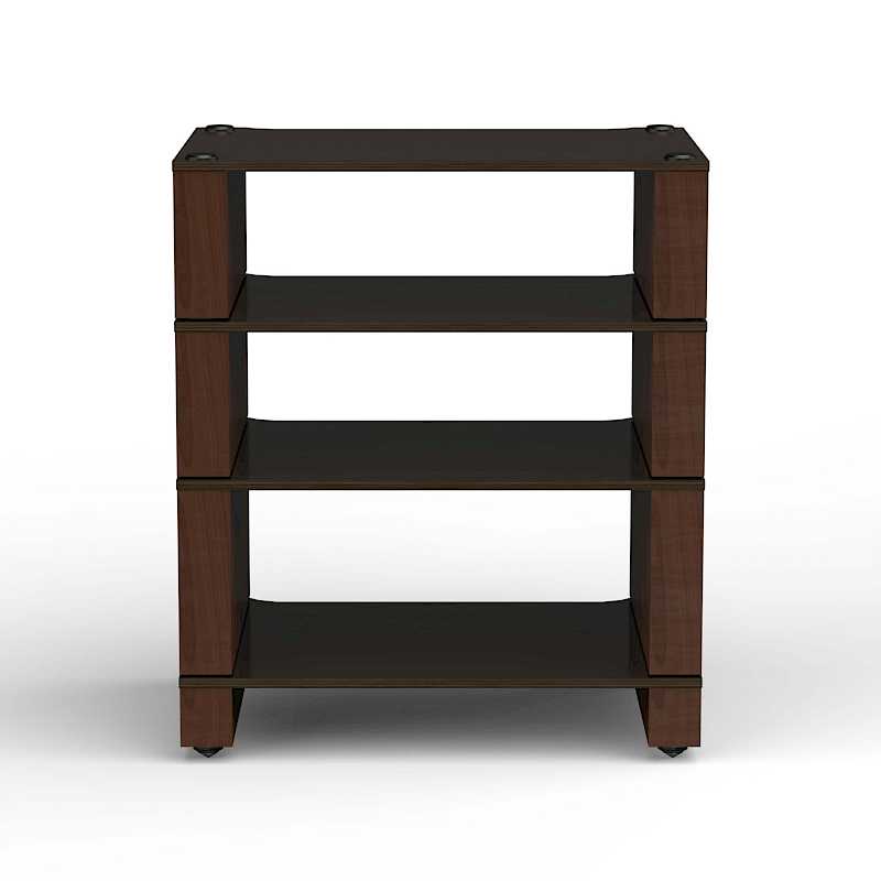 4-Shelf-Variante in Black Ash Plywood / Natural Walnut